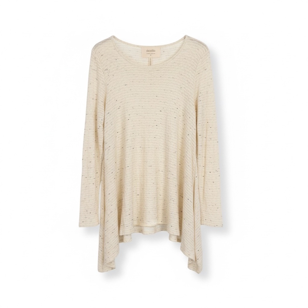 Puella X Anthropologie Textured Speckled Knit Swing Top Size Small Made in Cali